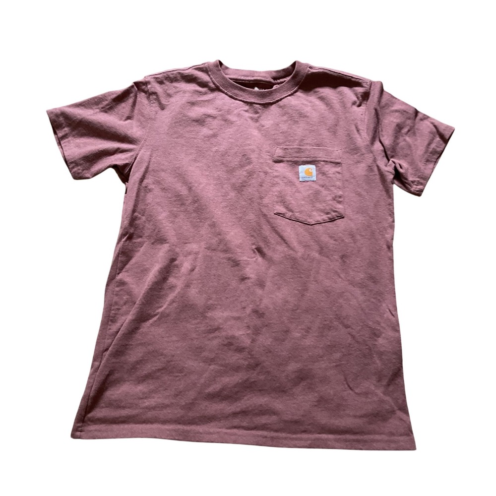 Carhartt Mens Loose Fit Pocket T-Shirt XS Mauve Pink Short Sleeve Tee